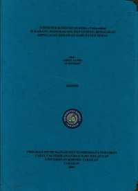 Struktur Komunitas Kima (Tridacnidae) Di Karang Mangkalasa Dan Gusung Senggalau Kepulauan Derawan Kabupaten Berau
