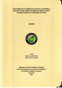 Pengembangan Permainan Picoca (Pictorial Concept Card) Sebagai Media Pembelajaran Materi Animalia Untuk Kelas X SMA