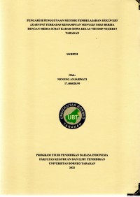 Pengaruh Penggunaan Metode Pembelajaran Discovery Learning Terhadap Kemampuan Menulis Teks Berita Dengan Media Surat Kabar Siswa Kelas VIII SMPN 5 Tarakan