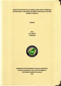 Efektivitas Penggunaan Media Audio Visual Terhadap Keterampilan Menyimak Isi Berita Siswa Kelas VIII SMP Negeri 5 Tarakan