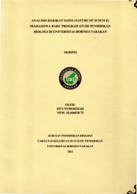 Analisis Hakikat Sains (Nature Of Science) Mahasiswa Baru Program Studi Pendidikan Biologi Di Universitas Borneo Tarakan
