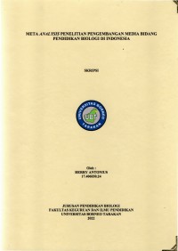 Meta Analysis Penelitian Pengembangan Media Bidang Pendidikan Biologi Di Indonesia