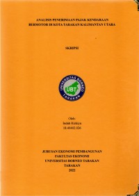 Analisis Penerimaan Pajak Kendaraan Bermotor Di Kota Tarakan Kalimantan Utara
