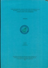 Karakteristik Alkali Treated Spinosum (ATS) Rumput Laut Eucheuma denticulatum Pada Umur Panen Yang Berbeda