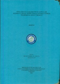 Pengamatan Parameter Kualitas Air Budidaya Udang Windu (Penaeus monodon) Di Tambak Tradisional Kota Tarakan