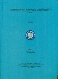 Analisis Kandungan Mineral Pada Air Budidaya Udang Windu (Penaeus monodon) Di Tambak Tradisional Kota Tarakan