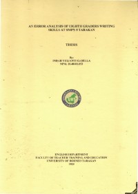 An Error Analysis Of Eighth Graders Writing  Skills At SMPN 5 Tarakan