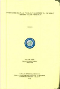 Analisis Pelaksanaan Penilaian Oleh Guru IPA SMP Kelas VII Di SMP Negeri 7 Tarakan