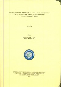 Analisis Unsur Intrinsik Dalam Antologi Cerpen 