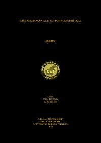Rancang Bangun Alat Uji Pompa Sentrifugal