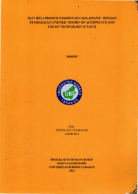 Niat Beli Produk Fashion Secara Online  Dengan Pendekatan Unified Theory Of Acceptance And Use Of Technology (UTAUT)