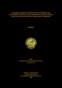 ANALISIS STABILITAS LERENG DENGAN PERKUATAN GEOTEKSTIL MENGGUNAKAN PROGRAM PLAXIS 2D (STUDI KASUS RUAS JALAN GUNUNG AMAL KOTA TARAKAN)