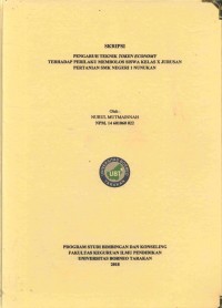 Pengaruh Teknik Token Economy Terhadap Perilaku Membolos Siswa Kelas X Jurusan Pertanian SMK Negeri 1 Nunukan