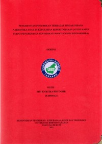 Penghentian Penyidikan Terhadap Tindak Pidana Narkotika Anak Di Kepolisian Resor Tarakan (Studi Kasus Surat Penghentian Penyidikan No.B/712/X/2021 Resnarkoba)