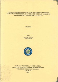 Pengaruh Model Eliciting Activities (MEAs) Terhadap Kemampuan Representasi Matematis Ditinjau Dari Jenis Kelamin Siswa SMP Negeri 6 Tarakan
