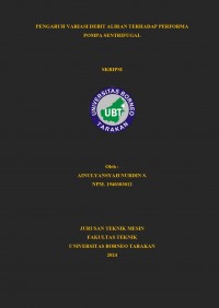 Pengaruh Variasi Debit Aliran Terhadap Performa Pompa Sentrifugal