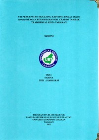 Uji Percepatan Moulting Kepiting Bakau (Scylla serrata) Dengan Penambahan Oil Crab Di Tambak Tradisional  Kota Tarakan