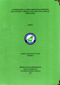 Uji Perbandingan Pertumbuhan Dan Produksi Kacang Hijau Varietas Vima 1 Dan Vima 3 Dengan Turunannya