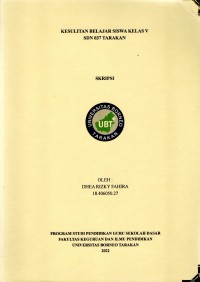 Kesulitan Belajar Siswa Kelas V SDN 037 Tarakan
