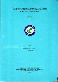 Pengaruh Pemberian Probiotik Pada Pakan Terhadap Pertumbuhan Dan Kelangsungan Hidup Ikan Lele (Clarias sp.)