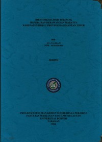 Identifikasi Jenis Teripang Di Perairan Derawan Dan Maratua Kabupaten Berau Provinsi Kalimantan Timur