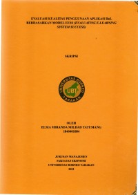 Evaluasi Kualitas Penggunaan Aplikasi Bel Berdasarkan Model EESS (Evaluating E-Learning System Success)