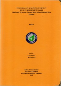 Pengendalian Kualitas Bata Ringan  Dengan Metode Seven Tools  (Studi Pada Tirta Alam. Pancang Beton & Bata Ringan Di Kota Tarakan)
