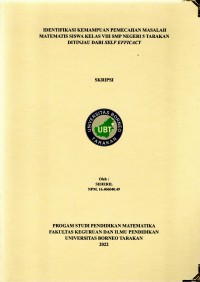 Identifikasi Kemampuan Pemecahan Masalah Matematis Siswa Kelas VIII SMP Negeri 5 Tarakan Ditinjau Dari Self Efficacy