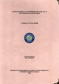 Asuhan Kebidanan Komprehensif Pada Ny. H Di Puskesmas Karang Rejo