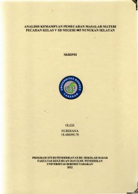Analisis Kemampuan Pemecahan Masalah Materi Pecahan Kelas V SD Negeri 005 Nunukan Selatan