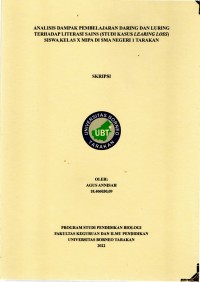Analisis Dampak Pembelajaran Daring Dan Luring Terhadap Literasi Sains (Studi Kasus Learning Loss) Siswa Kelas X MIPA Di SMA Negeri 1 Tarakan