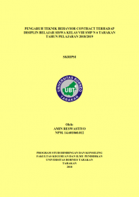 Pengaruh Teknik Behavior Contract Terhadap Disiplin Belajar Siswa Kelas VIII SMP N 6 Tarakan Tahun Pelajaran 2018/2019