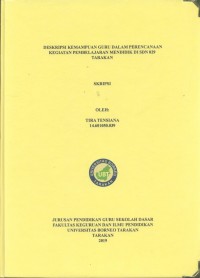 Deskripsi Kemampuan Guru Dalam Perencanaan Kegiatan Pembelajaran Mendidik Di SDN 029 Tarakan