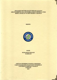 Pengaruh Metode Iventarisasi Gagasan (Brainstroming) Pada Pembelajaran Membaca Teks Berita Di Kelas VII SMP Negeri 3 Tarakan