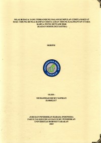 Nilai Budaya Yang Terkandung Dalam Kumpulan Cerita Rakyat Suku Tidung Bunga Rampai Cerita Lisan Tidungf Kalimantan Utara Karya Inung Setyami DKK (Kajian Sosiologi Sastra)