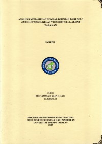 Analisis Kemampuan Spasial Ditinjau Dari Self Efficacy Siswa Kelas VIII SMPIT Ulul Albab Tarakan
