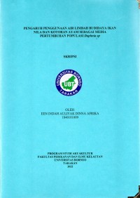 Pengaruh Penggunaan Air Limbah Budidaya Ikan Nila Dan Kotoran Ayam Sebagai Media Pertumbuhan Populasi Daphnia sp.
