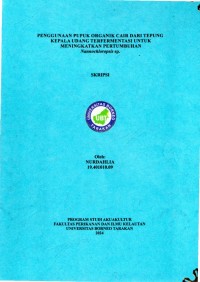Penggunaan Pupuk Organik Cair Dari Tepung Kepala Udang Terfermentasi Untuk Meningkatkan Pertumbuhan Nannochloropsis Sp.