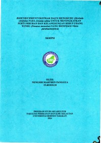 Bioenrichment Ekstrak Daun Mengkudu (Morinda citrifolia) Pada Artemia Salina Untuk Meningkatkan Pertumbuhan Dan Kelangsungan Hidup Udang Windu (Penaeus monodon) Yang Diinfeksi Vibrio parahaemolyticus