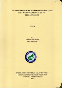 Analisis Proses Morfologis Kata Afiksasi Verba Pada Berita Online Koran Kaltara Edisi Januari 2024