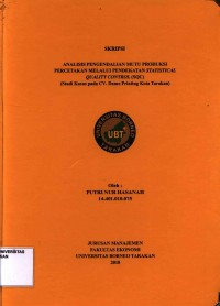Analisis Pengendalian Mutu Produksi Percetakan Melalui Pendekatan Statistical Quality Control (SQC) (Studi Kasus Pada CV. Damo Printing Kota Tarakan)