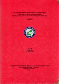 Analisis Yuridis Tindak Pidana Prostitusi  Melalui Perantara Mucikari Studi Kasus Putusan  No.354/Pid.Sus/2019/Pn.Trk