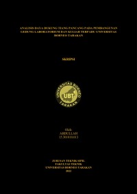 Analisis Daya Dukung Tiang Pancang Pada Pembagunan Gedung Laboratorium Dan Kuliah Terpadu Universitas Borneo Tarakan.