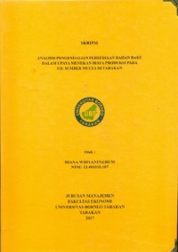 Analisis Pengendalian Persediaan Bahan Baku Dalam Upaya Menekan Biaya Produksi Pada UD. Sumber Mulya Di Tarakan