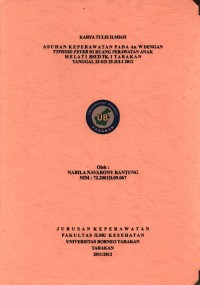 Asuhan Keperawatan Pada An. W Dengan Typhoid Fever Di Ruang Perawatan Anak Melati RSUD Tk. I Tarakan Tanggal 23 s/d 25 Juli 2012