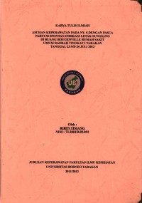 Asuhan Keperawatan Pada Ny. S Dengan Pasca Partum Spontan Indikasi Letak Sungsang Di Ruang Bougenville Rumah Sakit Umum Daerah Tingkat I Tarakan Tanggal 23 s/d 24 Juli 2012