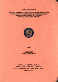 Asuhan Keperawatan Pada Klien Tn. R Dengan Masalah Utama Gangguan Konsep Diri: Harga Diri Rendah Di Ruang Teratai RSUD Tk. I Tarakan Tanggal 23 Juli s/d 25 Juli 2012