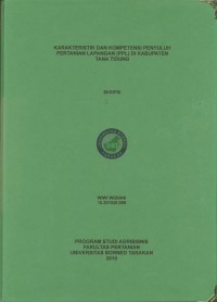 Karakteristik Dan Kompetensi Penyuluh Pertanian Lapangan (PPL) Di Kabupaten Tana Tidung