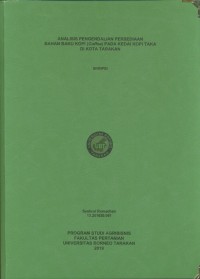 Analisis Pengendalian Persediaan Bahan Baku Kopi (Coffea) Pada Kedai Kopi Taka Di Kota Tarakan