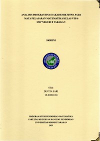 Analisis Prokrastinasi Akademik Siswa Pada Mata Pelajaran Matematika Kelas VIII-6 SMP Negeri 8 Tarakan